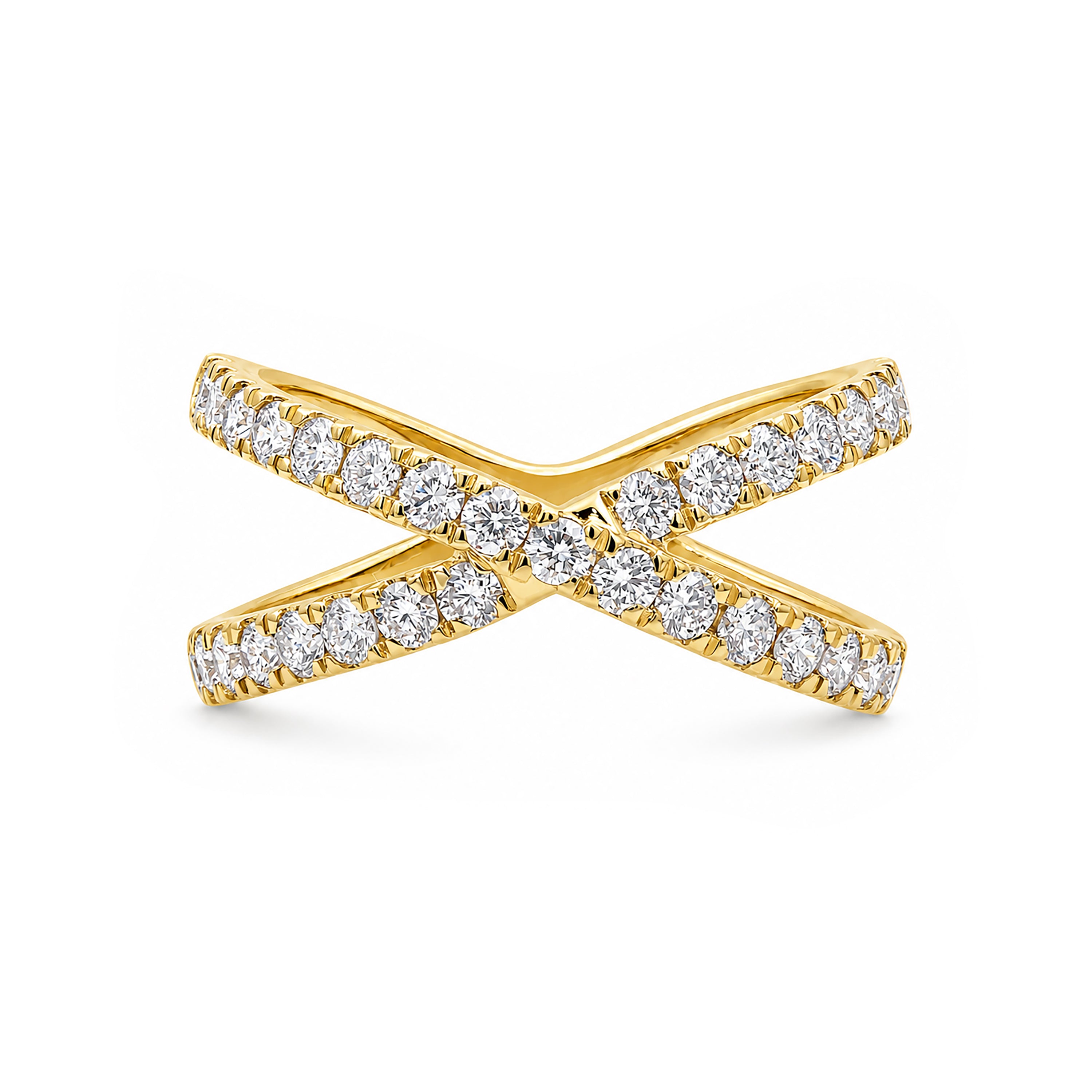 Diamonair Lab Grown Diamond (F/VS+) 1.00 carat Round cut Sterling Silver Ring - Sterling Silver | Gold over Silver