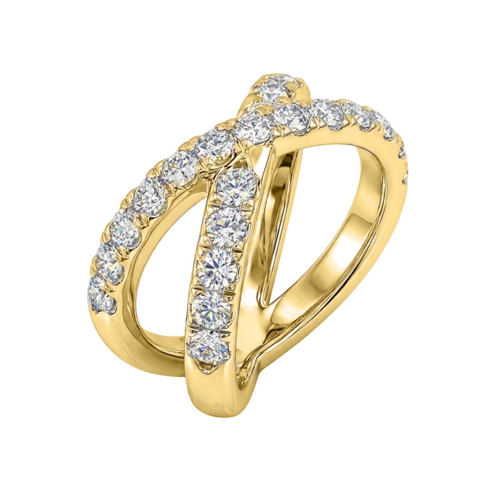 Diamonair Lab Grown Diamond (F/VS+) 1.00 carat Round cut Sterling Silver Ring - Sterling Silver | Gold over Silver