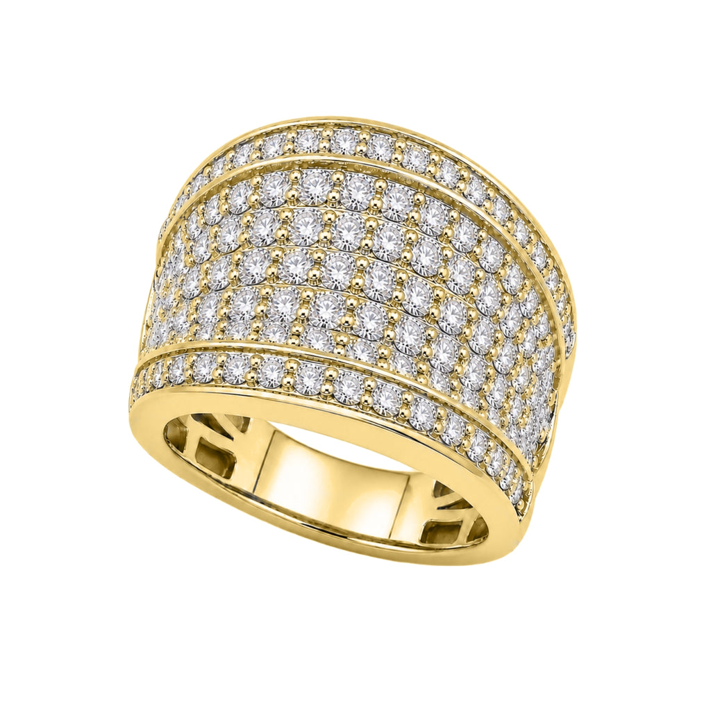 Diamonair Lab Grown Diamond (F/VS+) 2.00 carat Round cut Sterling Silver Statement Ring - Sterling Silver | Gold over Silver