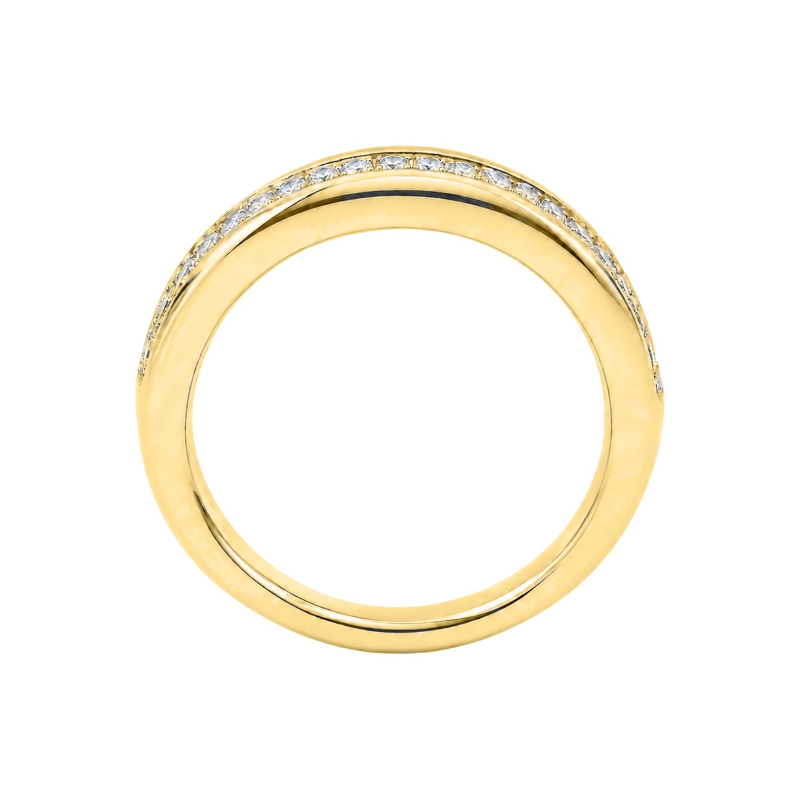 Diamonair Lab Grown Diamond (F/VS+) 2.00 carat Round cut Sterling Silver Statement Ring - Sterling Silver | Gold over Silver