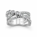 Diamonair Lab Grown Diamond (F/VS+) 3.00 carat Round cut Sterling Silver Statement Ring - Sterling Silver | Gold over Silver
