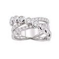 Diamonair Lab Grown Diamond (F/VS+) 2.00 carat Round cut Sterling Silver Statement Ring - Sterling Silver | Gold over Silver