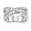 Diamonair Lab Grown Diamond (F/VS+) 2.00 carat Round cut Sterling Silver Ring - Sterling Silver
