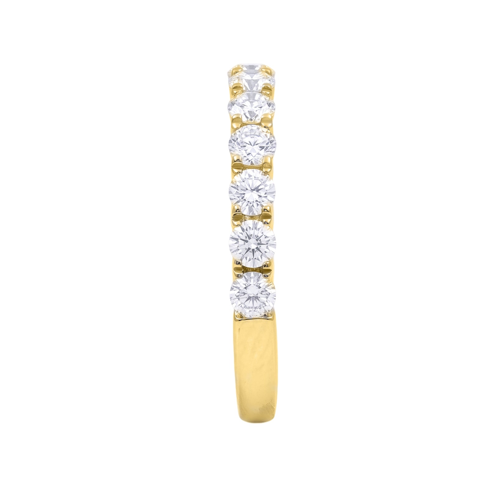 Diamonair Lab Grown Diamond (F/VS+) 1.00 carat Round cut Sterling Silver Ring - Sterling Silver | Gold over Silver