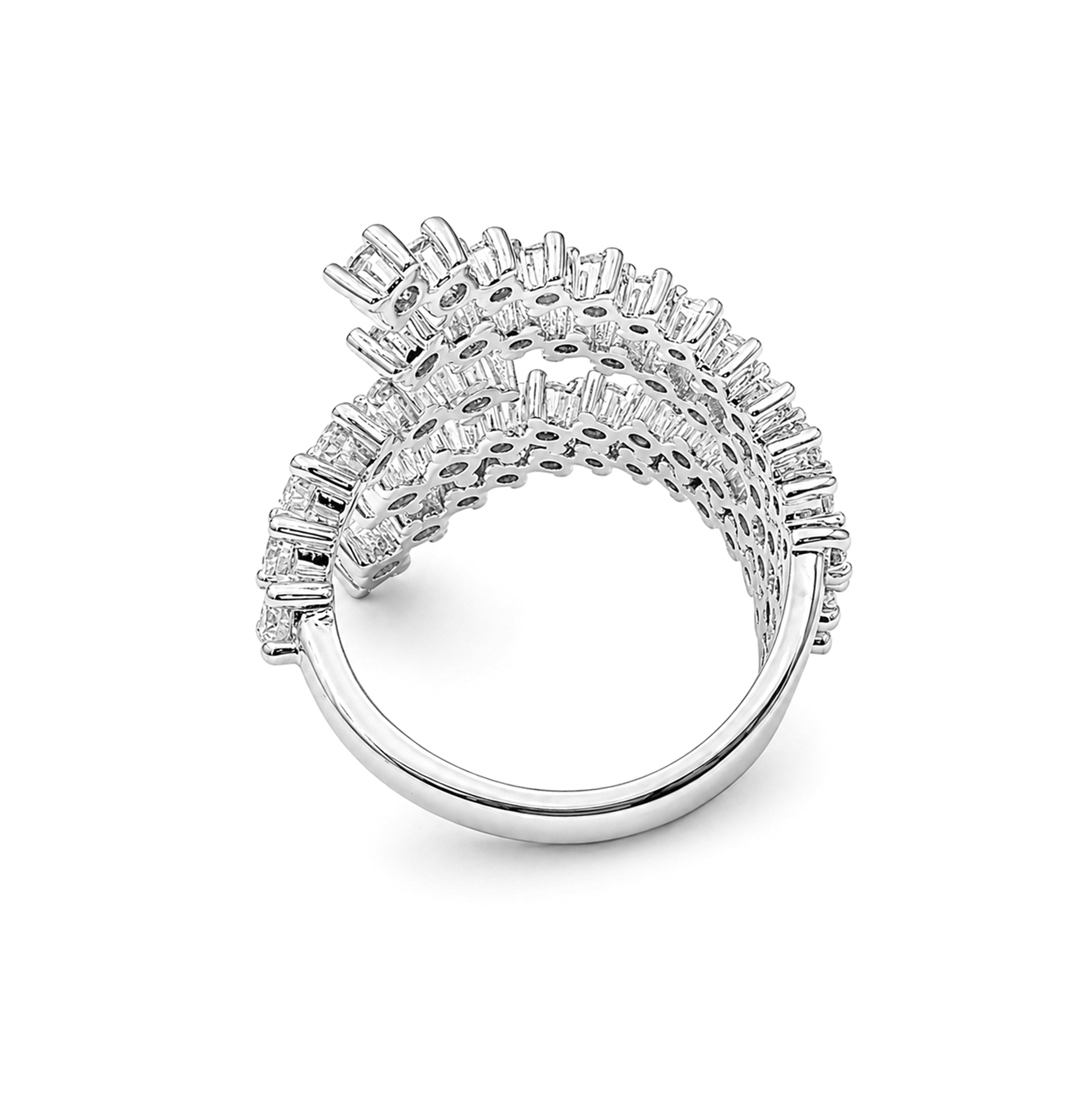 Diamonair Lab Grown Diamond (F/VS+) 2.00 carat Round cut Sterling Silver Statement Ring - Sterling Silver | Gold over Silver