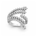 Diamonair Lab Grown Diamond (F/VS+) 2.00 carat Round cut Sterling Silver Statement Ring - Sterling Silver | Gold over Silver