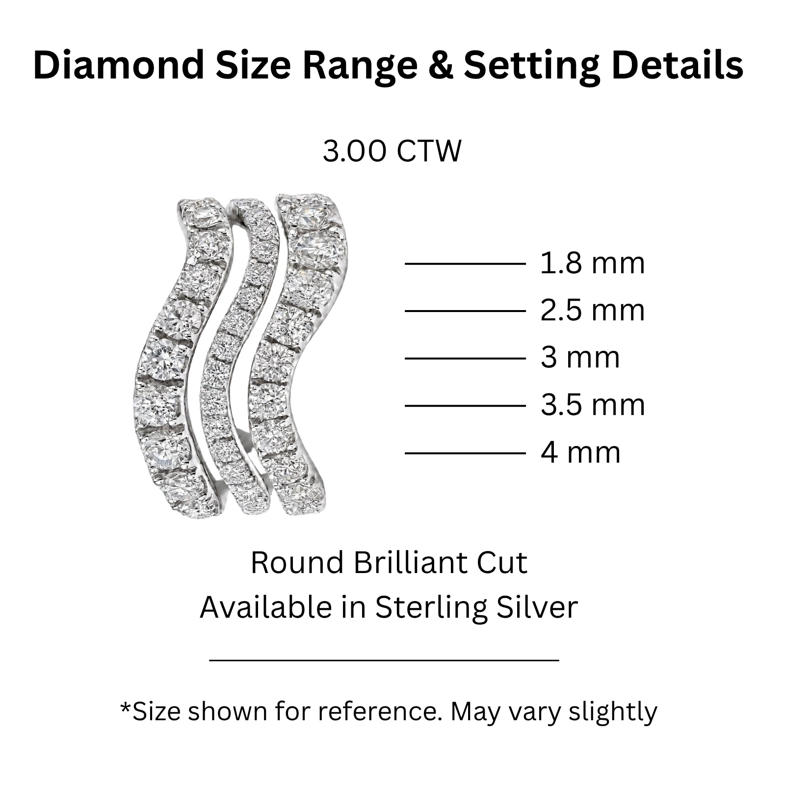 Diamonair Lab Grown Diamond (F/VS+) 3.00 carat Round cut Sterling Silver Statement Ring - Sterling Silver | Gold over Silver