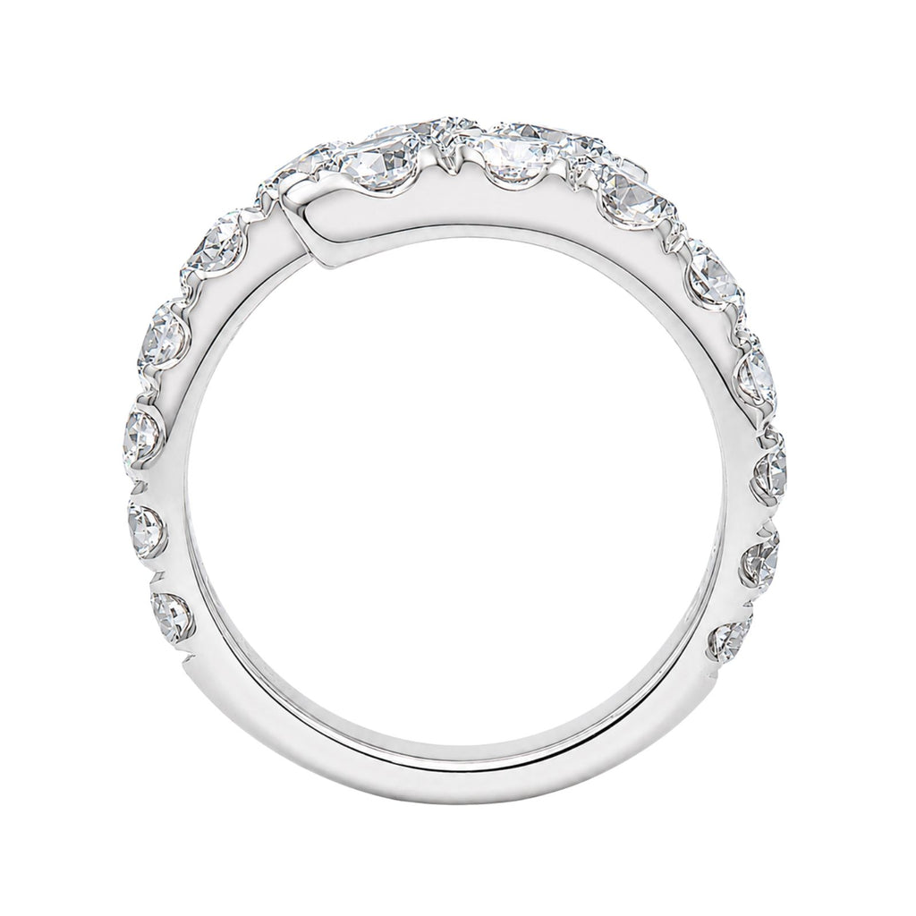 Diamonair Lab Grown Diamond (F/VS+) 2.00 carat Round cut Sterling Silver Ring - Sterling Silver | Gold over Silver