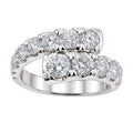 Diamonair Lab Grown Diamond (F/VS+) 3.00 carat Round cut Sterling Silver Ring - Sterling Silver | Gold over Silver
