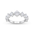 Diamonair Lab Grown Diamond (F/VS+) 2.00 carat Round cut Sterling Silver Band Ring - Sterling Silver | Gold over Silver