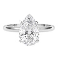 1.00-6.00 Carat T.W. Pear-cut IGI Certified Lab Grown Diamond (F/VS) 14K Gold Solitaire Ring - Assorted Colors, Sizes & Carat