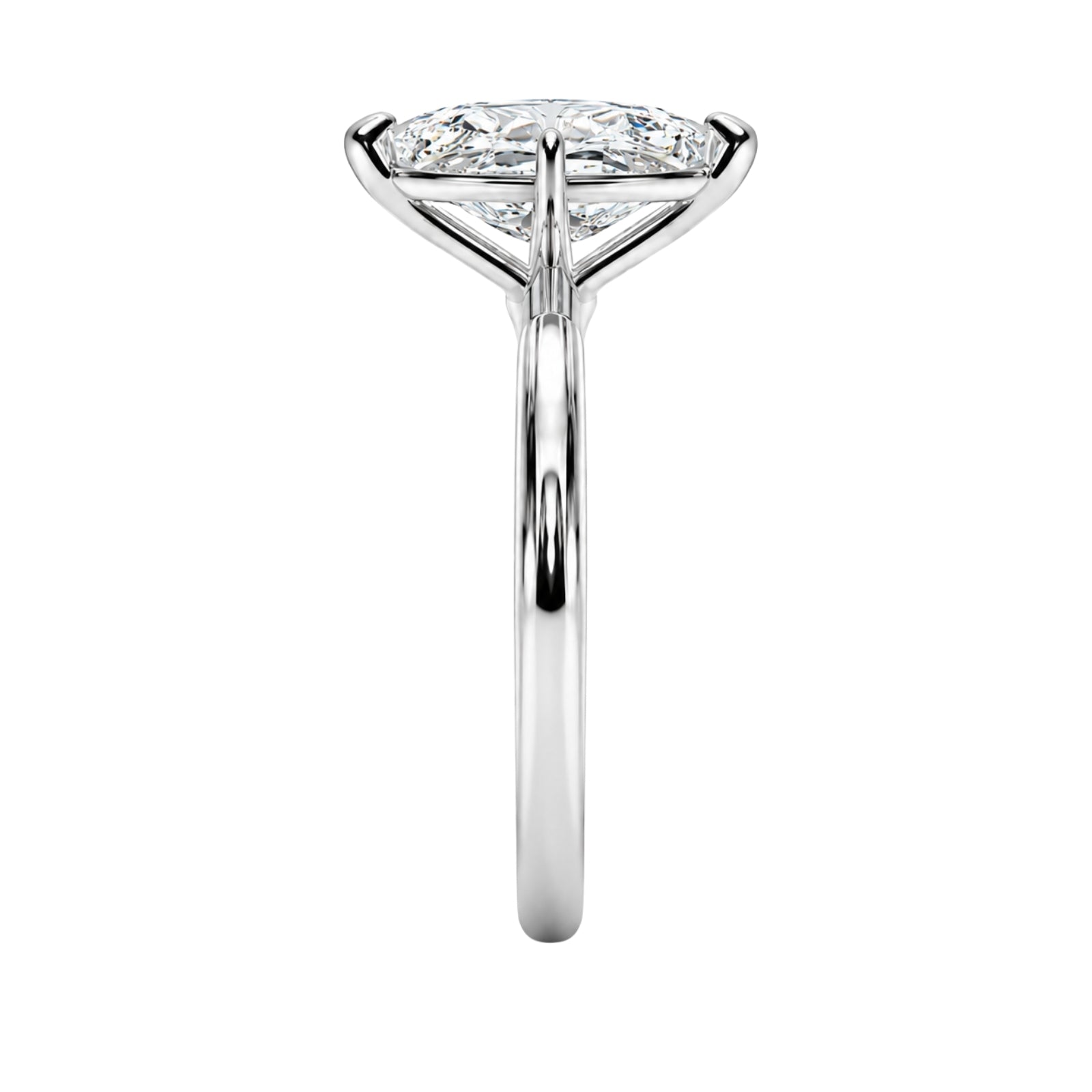 1.00-6.00 Carat T.W. Marquise-cut IGI Certified Lab Grown Diamond (F/VS) 14K Gold Solitaire Ring - Assorted Colors, Sizes & Carat