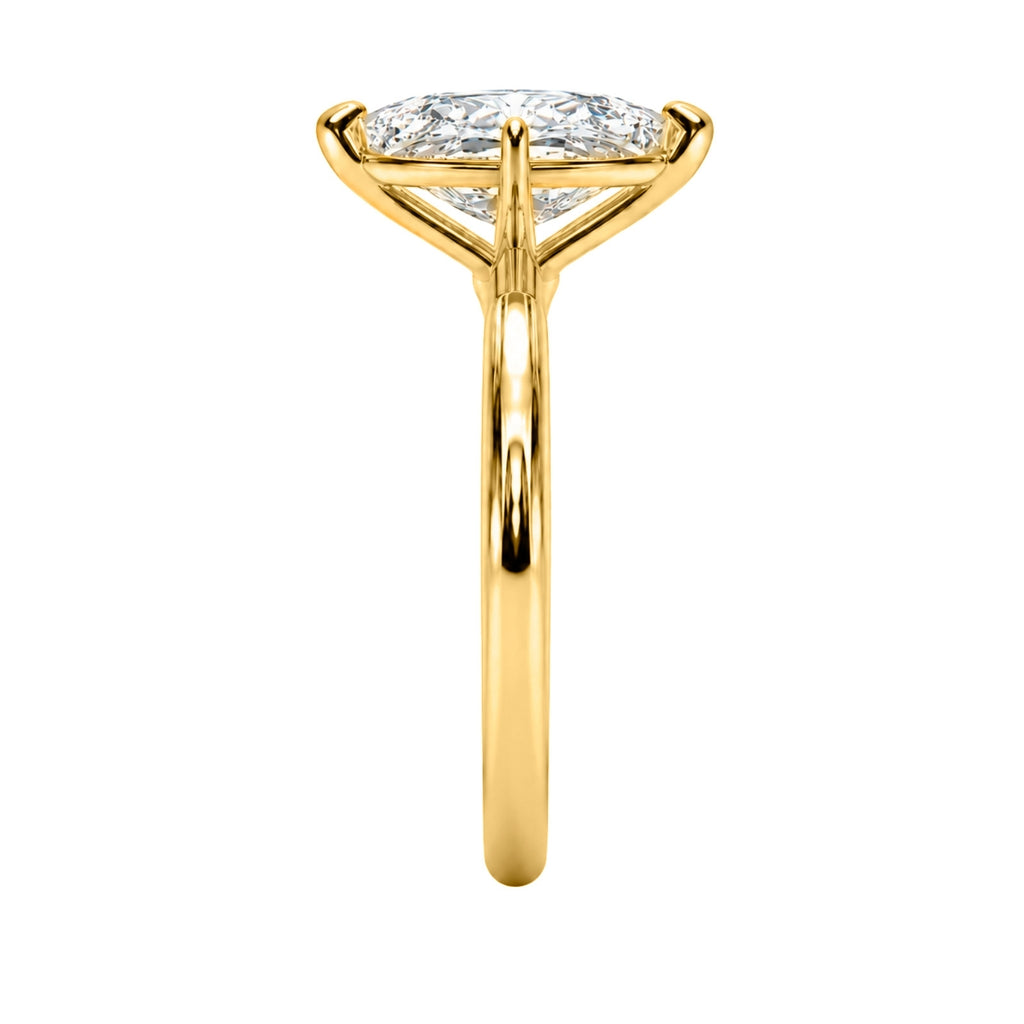 1.00-6.00 Carat T.W. Marquise-cut IGI Certified Lab Grown Diamond (F/VS) 14K Gold Solitaire Ring - Assorted Colors, Sizes & Carat