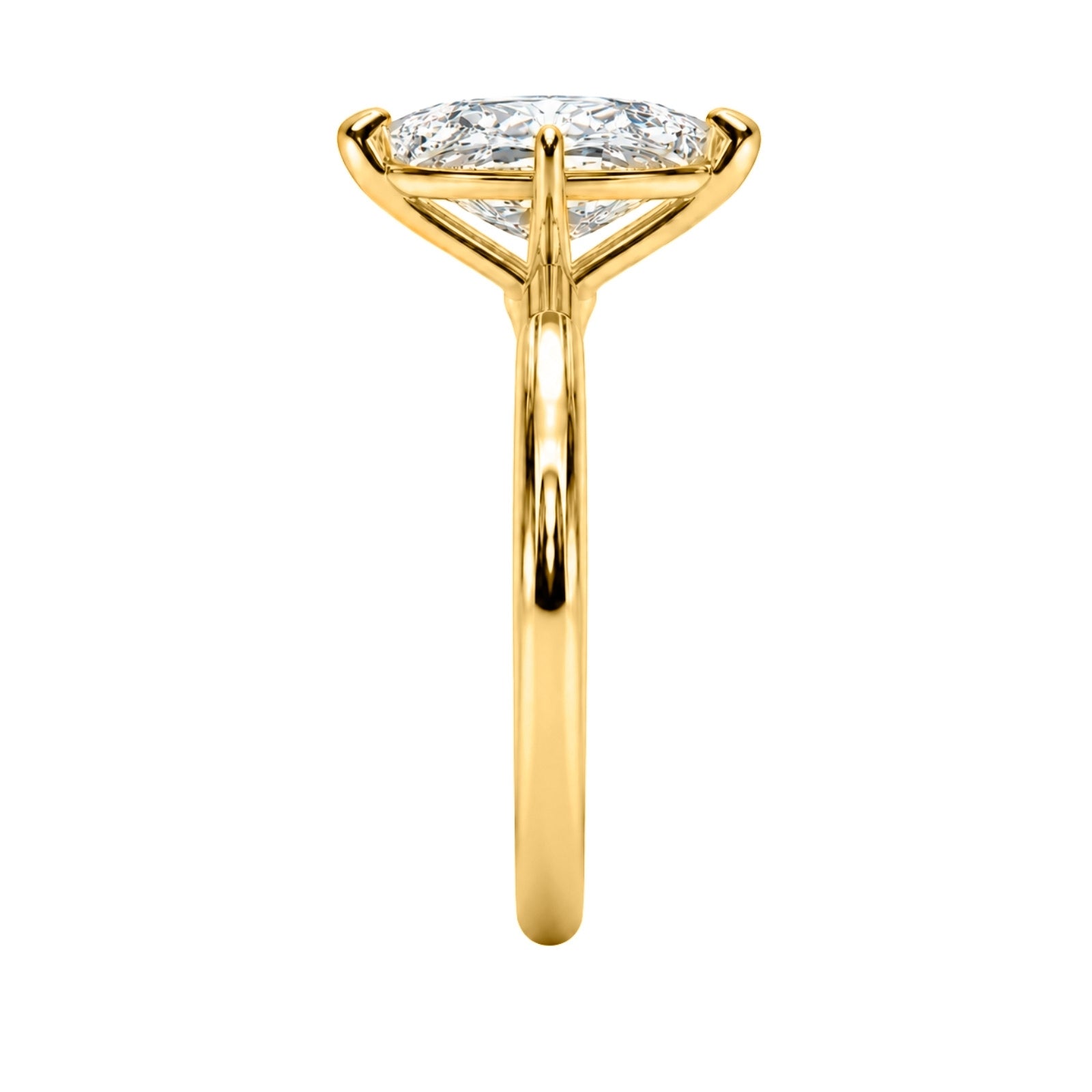 1.00-6.00 Carat T.W. Marquise-cut IGI Certified Lab Grown Diamond (F/VS) 14K Gold Solitaire Ring - Assorted Colors, Sizes & Carat