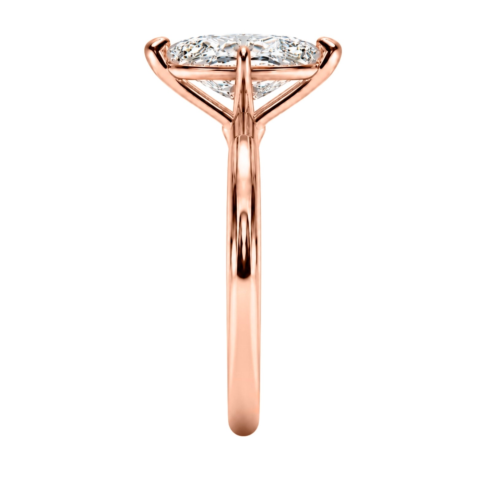 1.00-6.00 Carat T.W. Marquise-cut IGI Certified Lab Grown Diamond (F/VS) 14K Gold Solitaire Ring - Assorted Colors, Sizes & Carat