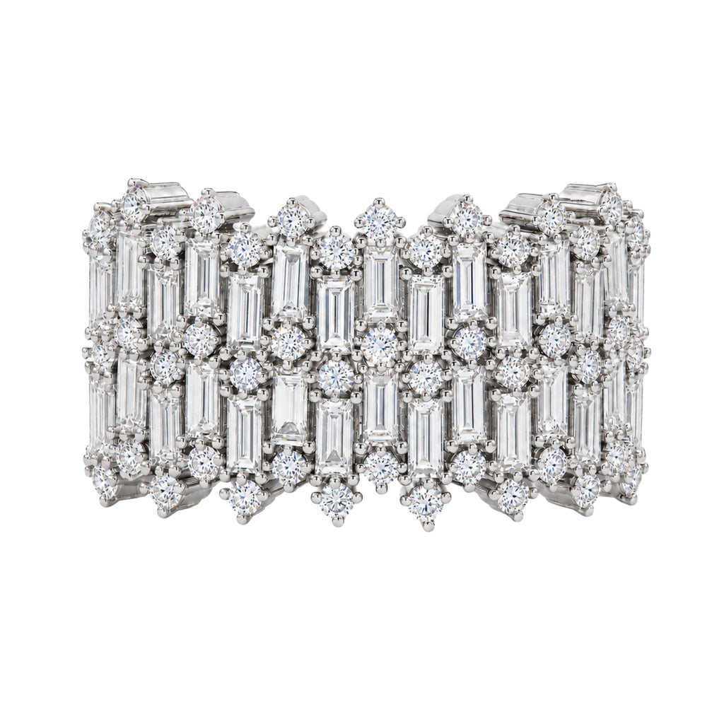 Diamonair Lab Grown Diamond (F/VS+) 2.00 carat Round cut Sterling Silver Statement Ring - Sterling Silver | Gold over Silver