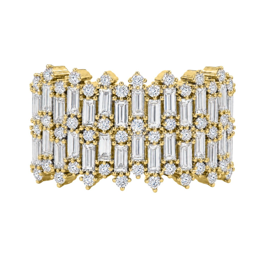 Diamonair Lab Grown Diamond (F/VS+) 2.00 carat Round cut Sterling Silver Statement Ring - Sterling Silver | Gold over Silver