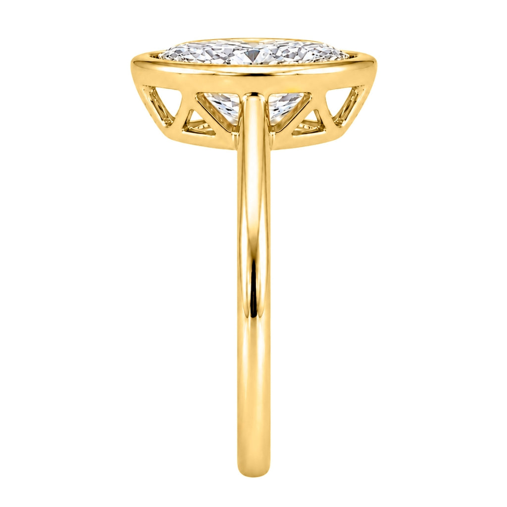 1.00-6.00 Carat T.W. Marquise-cut IGI Certified Lab Grown Diamond (F/VS) 14K Gold Solitaire Ring - Assorted Colors, Sizes & Carat