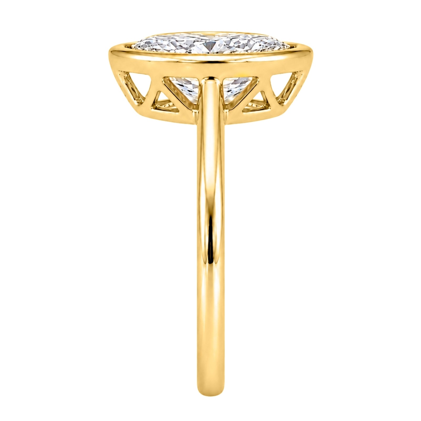 1.00-6.00 Carat T.W. Marquise-cut IGI Certified Lab Grown Diamond (F/VS) 14K Gold Solitaire Ring - Assorted Colors, Sizes & Carat
