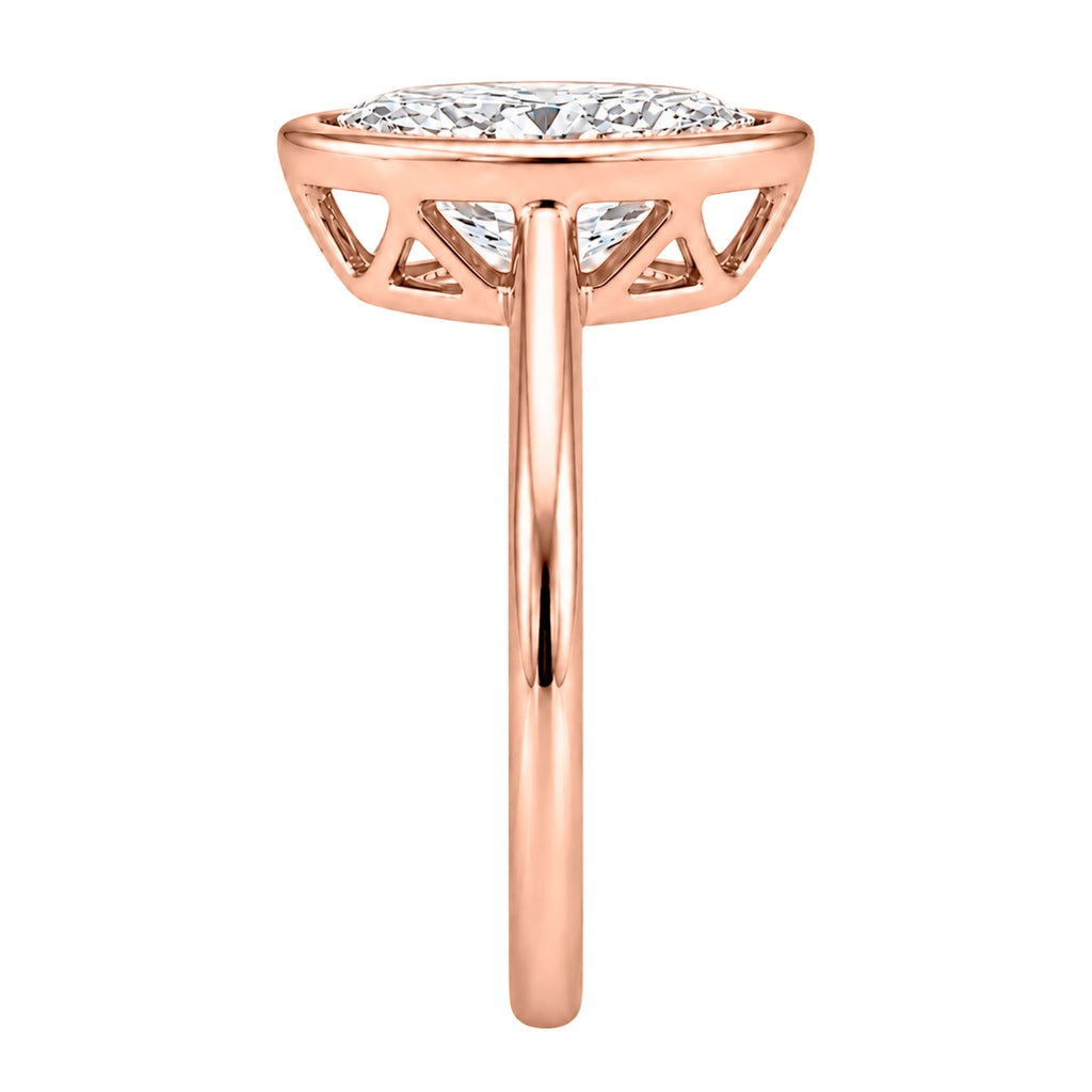 1.00-6.00 Carat T.W. Marquise-cut IGI Certified Lab Grown Diamond (F/VS) 14K Gold Solitaire Ring - Assorted Colors, Sizes & Carat