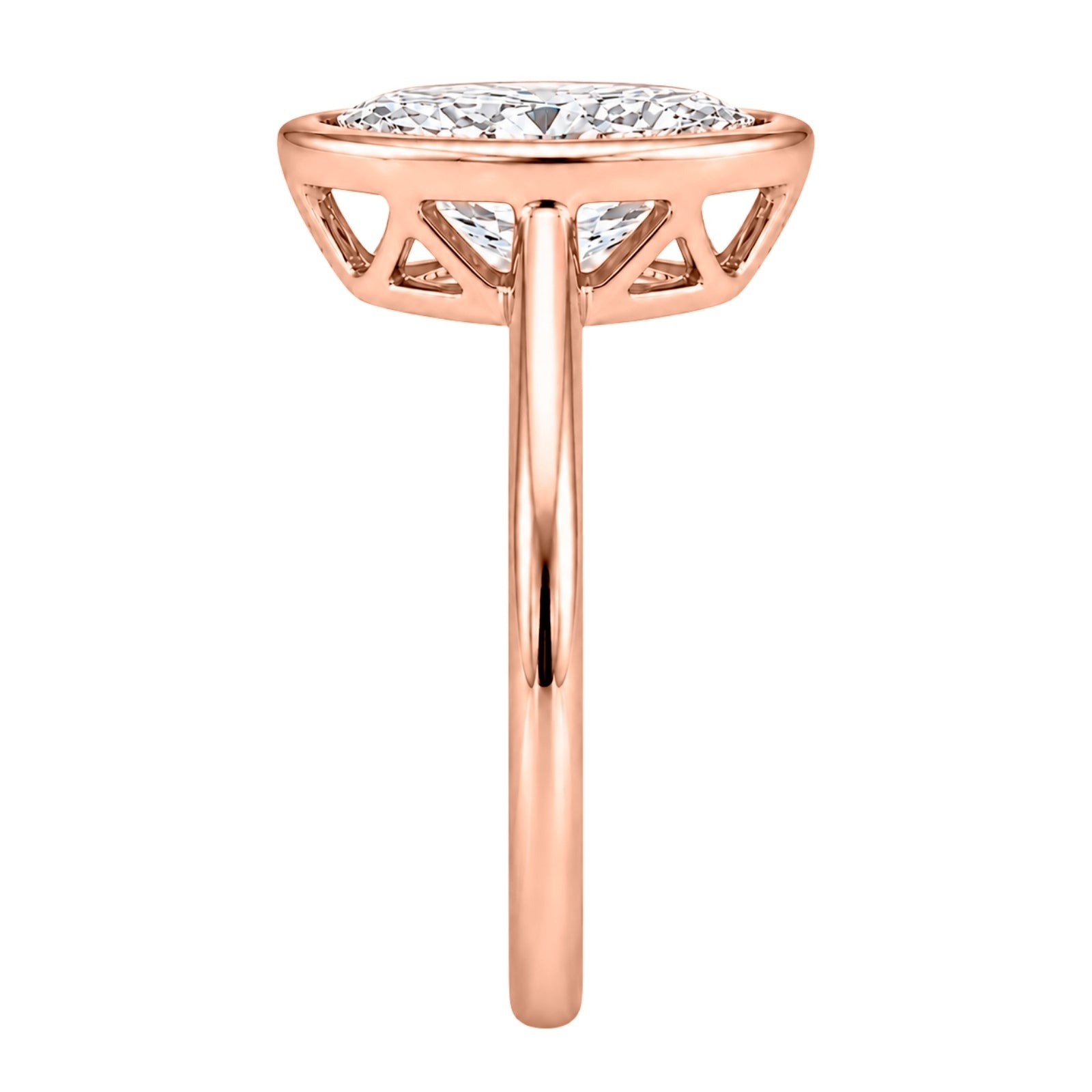 1.00-6.00 Carat T.W. Marquise-cut IGI Certified Lab Grown Diamond (F/VS) 14K Gold Solitaire Ring - Assorted Colors, Sizes & Carat