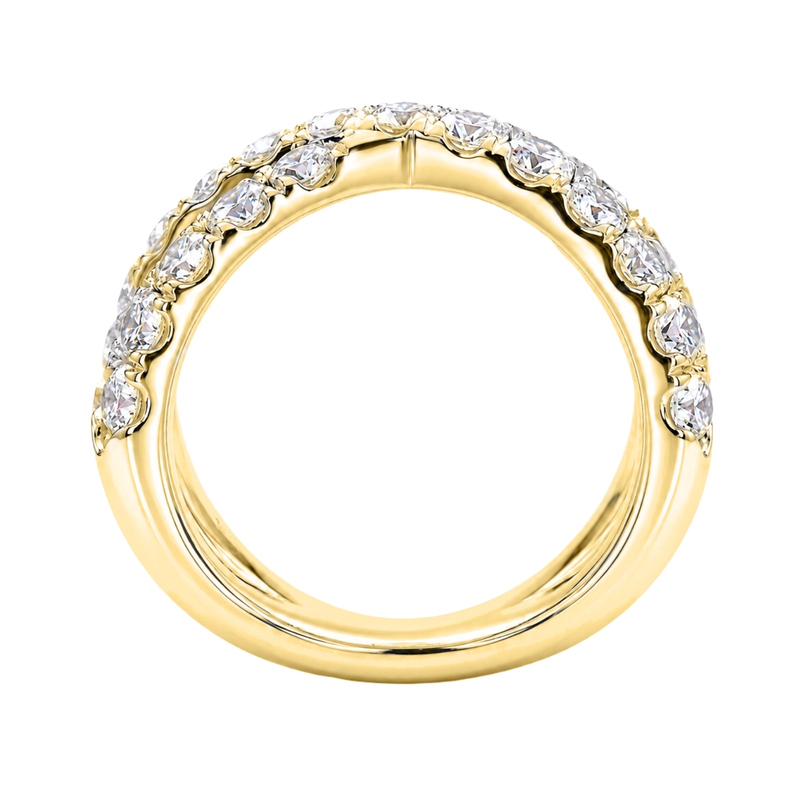 Diamonair Lab Grown Diamond (F/VS+) 2.00 carat Round cut Sterling Silver Ring - Sterling Silver