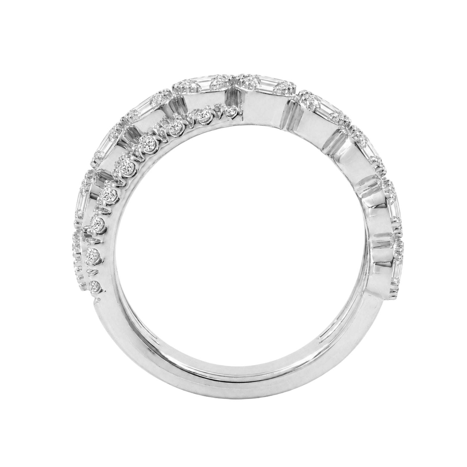 Diamonair Lab Grown Diamond (F/VS+) 2.00 carat Round cut Sterling Silver Statement Ring - Sterling Silver | Gold over Silver