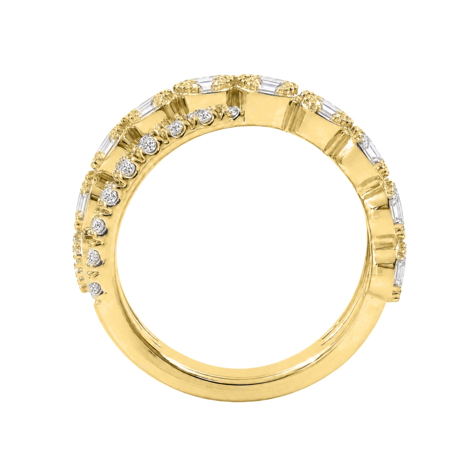 Diamonair Lab Grown Diamond (F/VS+) 2.00 carat Round cut Sterling Silver Statement Ring - Sterling Silver | Gold over Silver