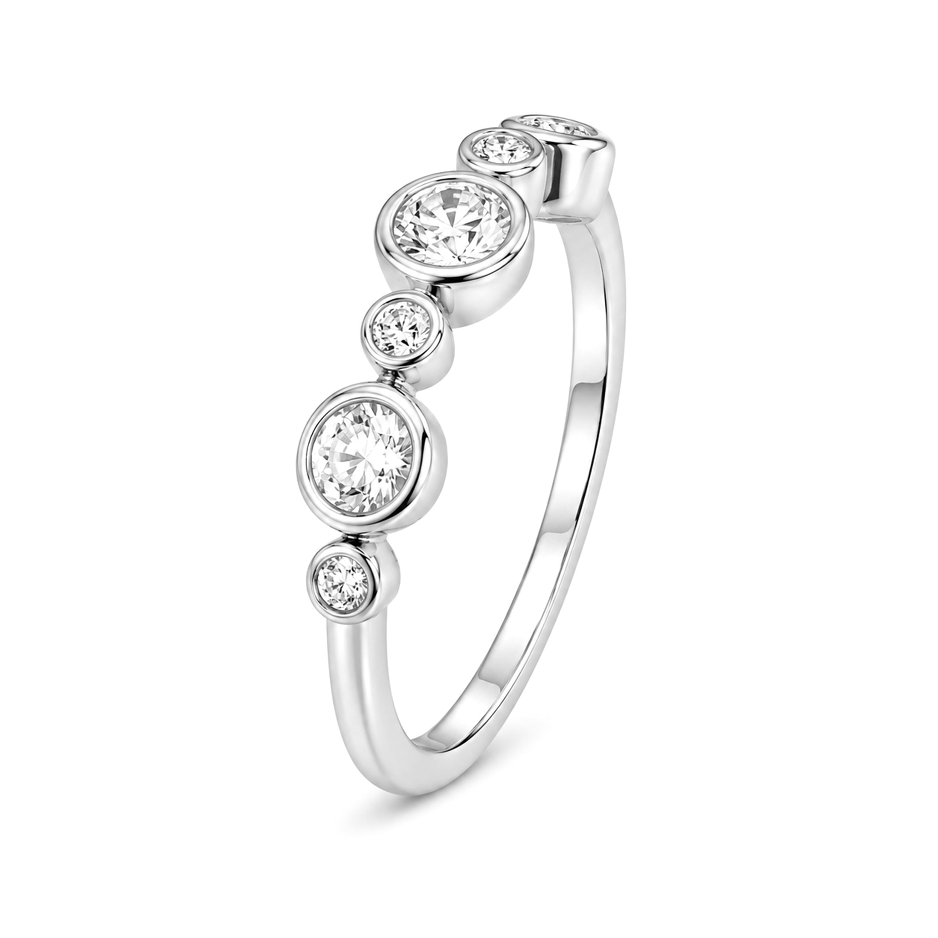Diamonair Lab Grown Diamond (F/VS+) 1.00 carat Round cut Sterling Silver Statement Ring - Sterling Silver | Gold over Silver