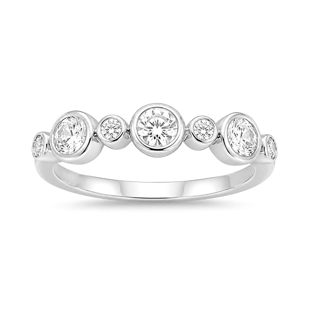 Diamonair Lab Grown Diamond (F/VS+) 1.00 carat Round cut Sterling Silver Statement Ring - Sterling Silver | Gold over Silver