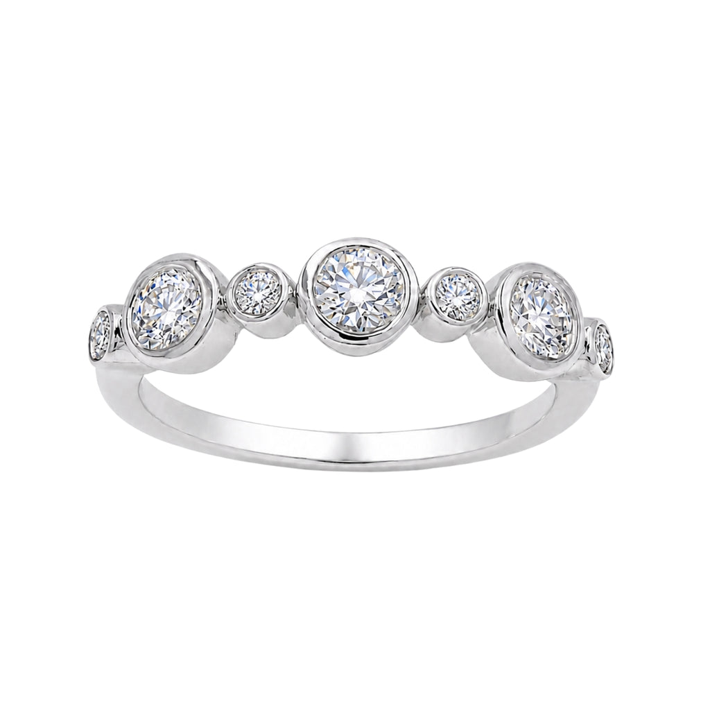 Diamonair Lab Grown Diamond (F/VS+) 1.00 carat Round cut Sterling Silver Statement Ring - Sterling Silver | Gold over Silver