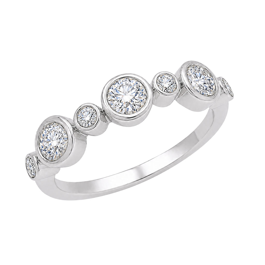 Diamonair Lab Grown Diamond (F/VS+) 1.00 carat Round cut Sterling Silver Statement Ring - Sterling Silver | Gold over Silver