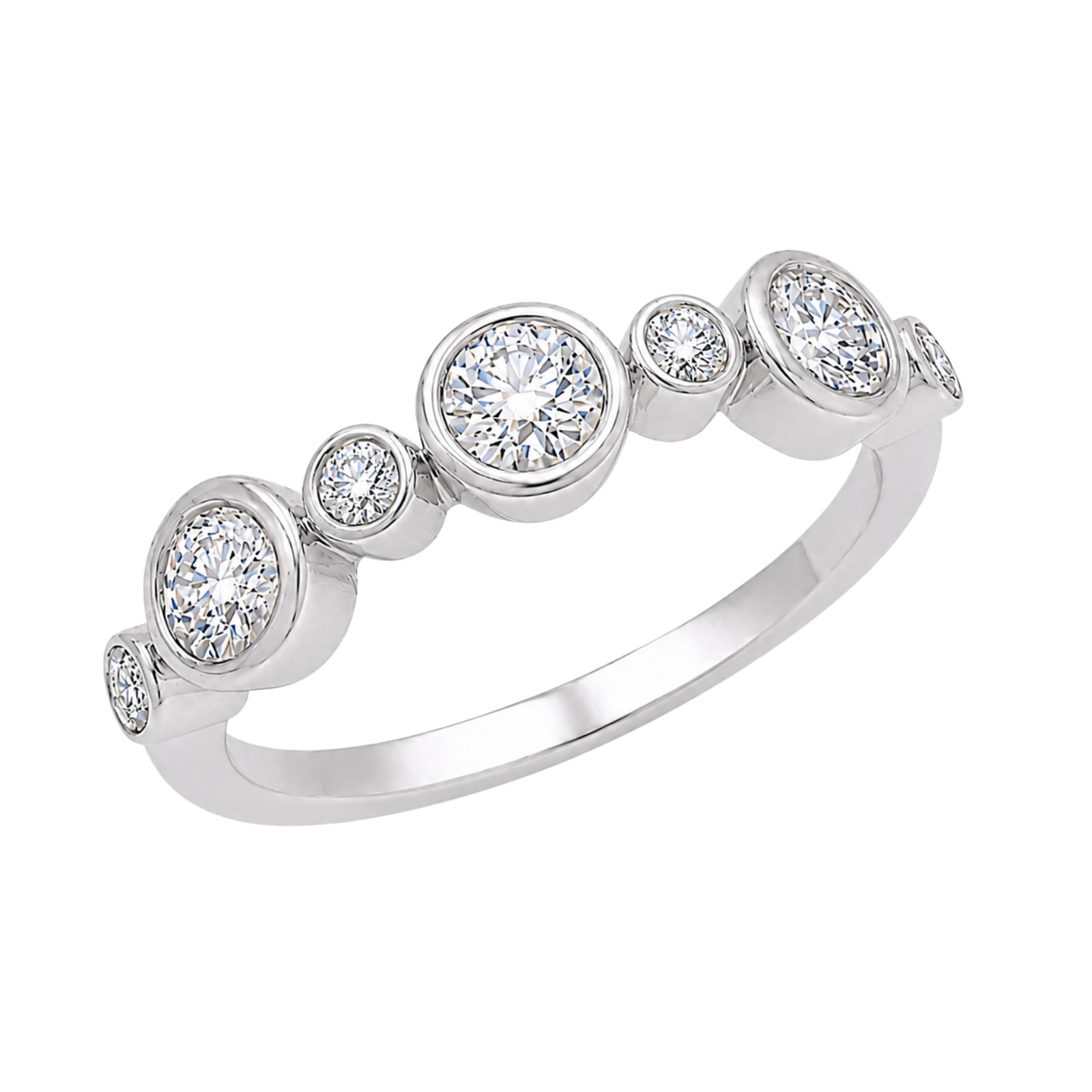 Diamonair Lab Grown Diamond (F/VS+) 1.00 carat Round cut Sterling Silver Statement Ring - Sterling Silver | Gold over Silver