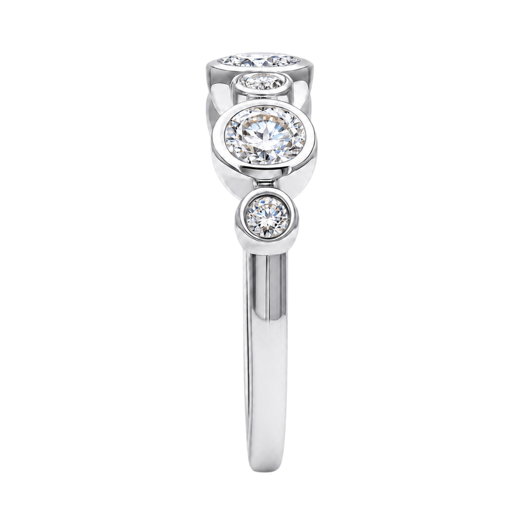 Diamonair Lab Grown Diamond (F/VS+) 1.00 carat Round cut Sterling Silver Statement Ring - Sterling Silver | Gold over Silver