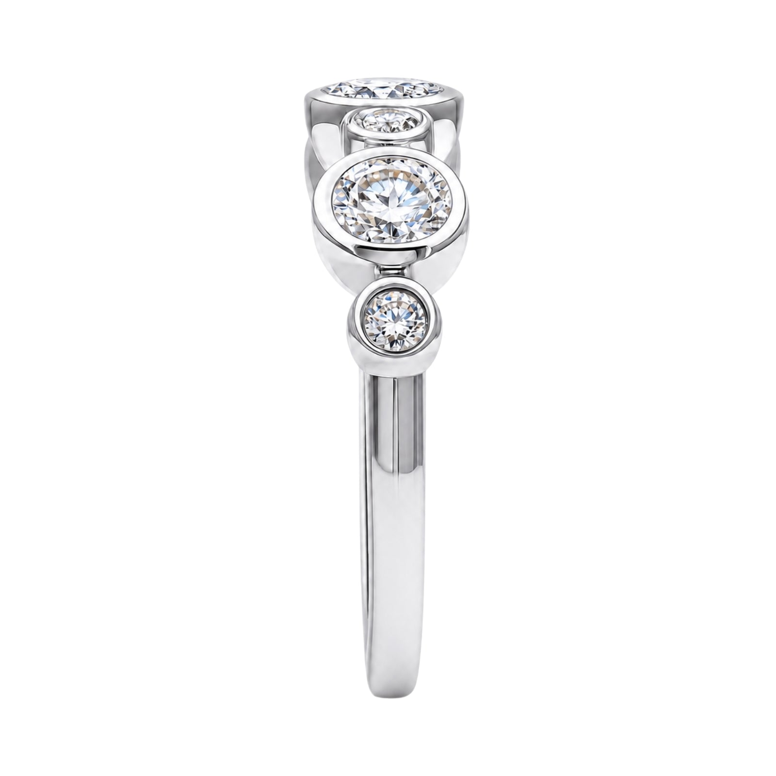 Diamonair Lab Grown Diamond (F/VS+) 1.00 carat Round cut Sterling Silver Statement Ring - Sterling Silver | Gold over Silver