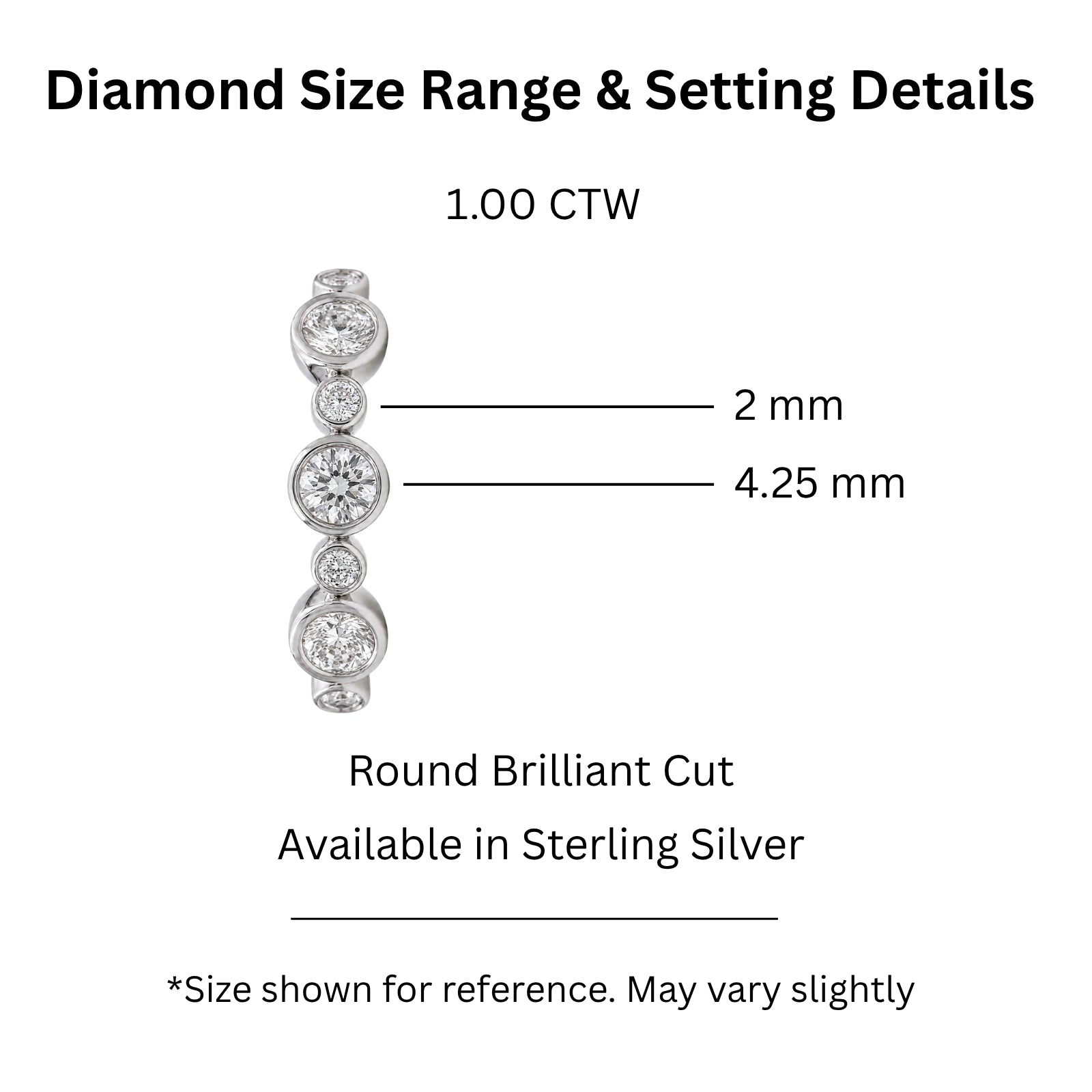 Diamonair Lab Grown Diamond (F/VS+) 1.00 carat Round cut Sterling Silver Statement Ring - Sterling Silver | Gold over Silver
