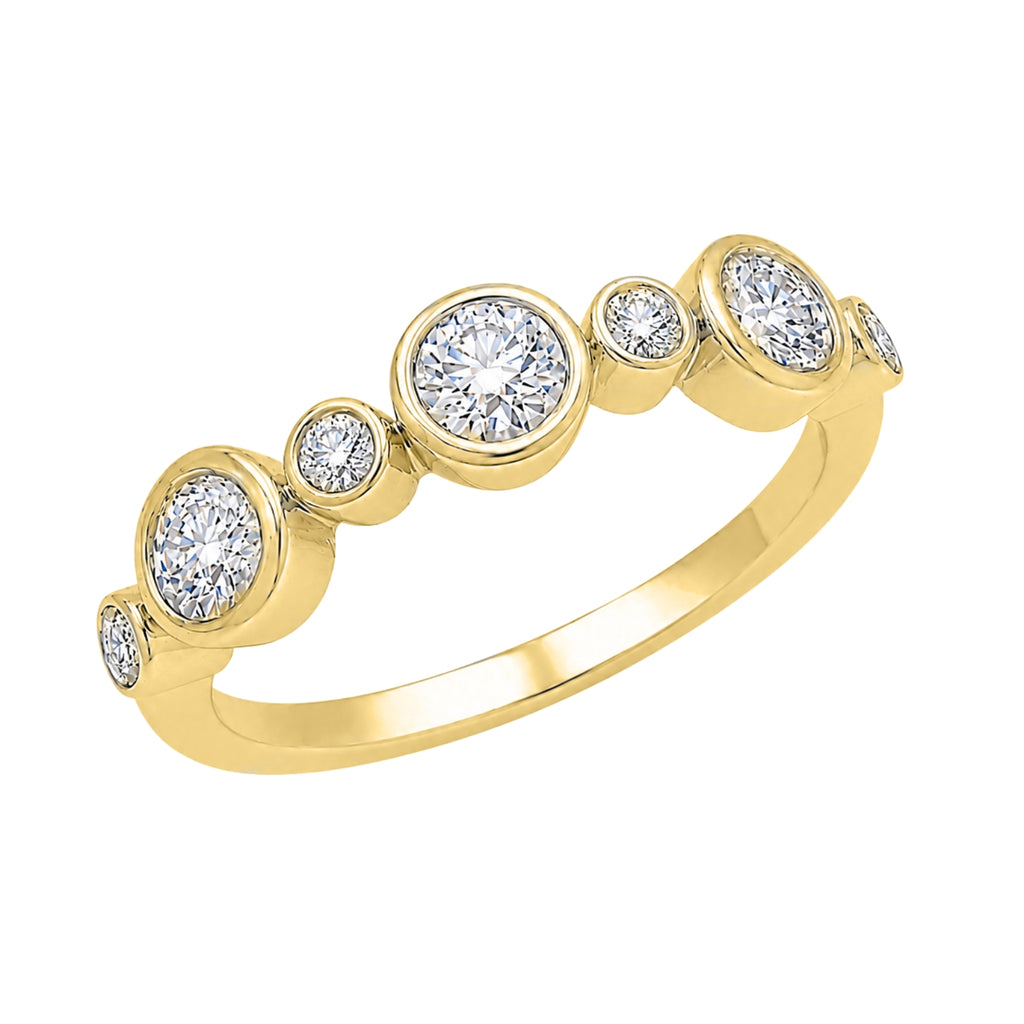 Diamonair Lab Grown Diamond (F/VS+) 1.00 carat Round cut Sterling Silver Statement Ring - Sterling Silver | Gold over Silver