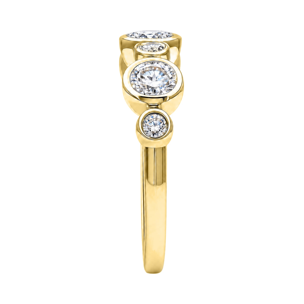 Diamonair Lab Grown Diamond (F/VS+) 1.00 carat Round cut Sterling Silver Statement Ring - Sterling Silver | Gold over Silver