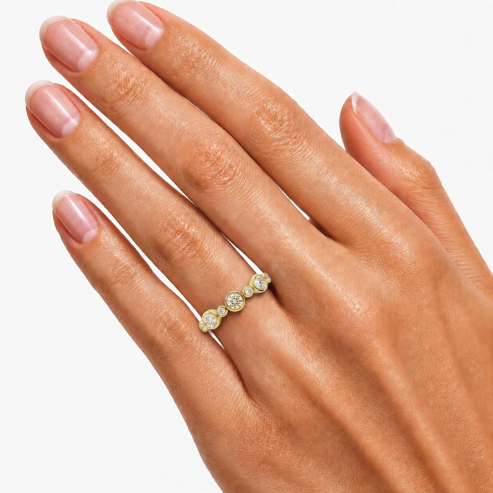Diamonair Lab Grown Diamond (F/VS+) 1.00 carat Round cut Sterling Silver Statement Ring - Sterling Silver | Gold over Silver