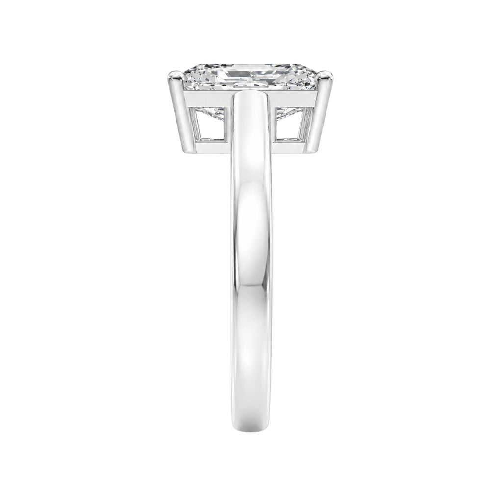 1.00-6.00 Carat T.W. Radiant-cut Lab Grown Diamond (F/VS) 14K Gold Solitaire Ring