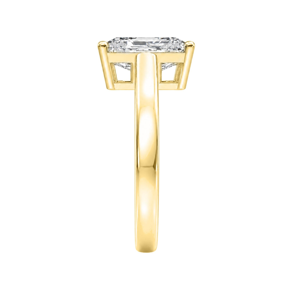 1.00-6.00 Carat T.W. Radiant-cut Lab Grown Diamond (F/VS) 14K Gold Solitaire Ring