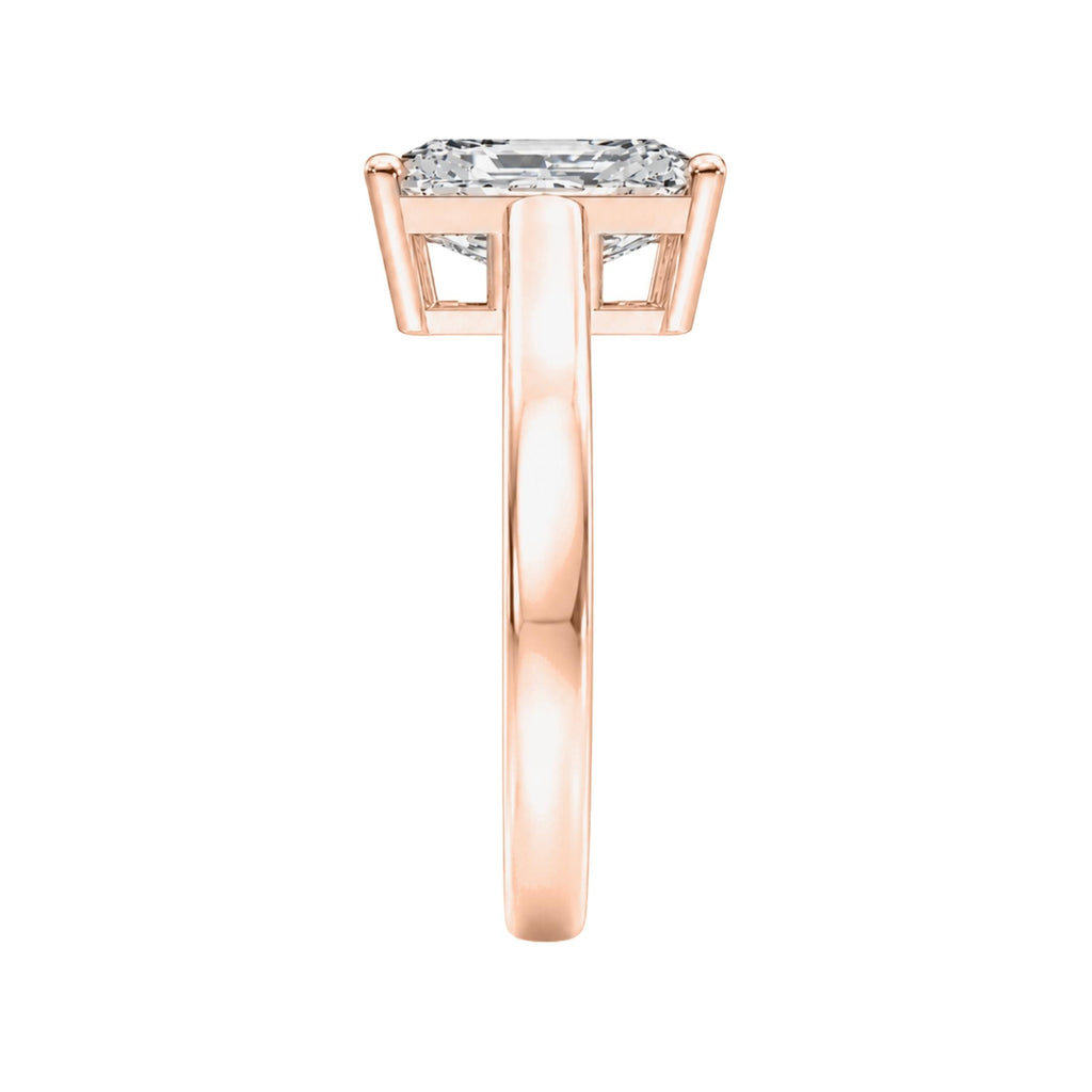 1.00-6.00 Carat T.W. Radiant-cut Lab Grown Diamond (F/VS) 14K Gold Solitaire Ring
