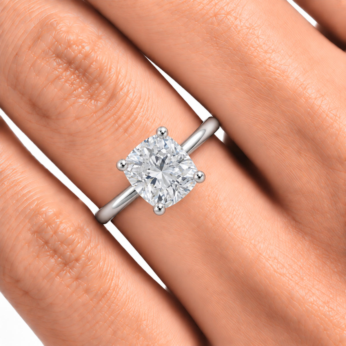1-6 ctw Cushion Solitaire Engagement Ring