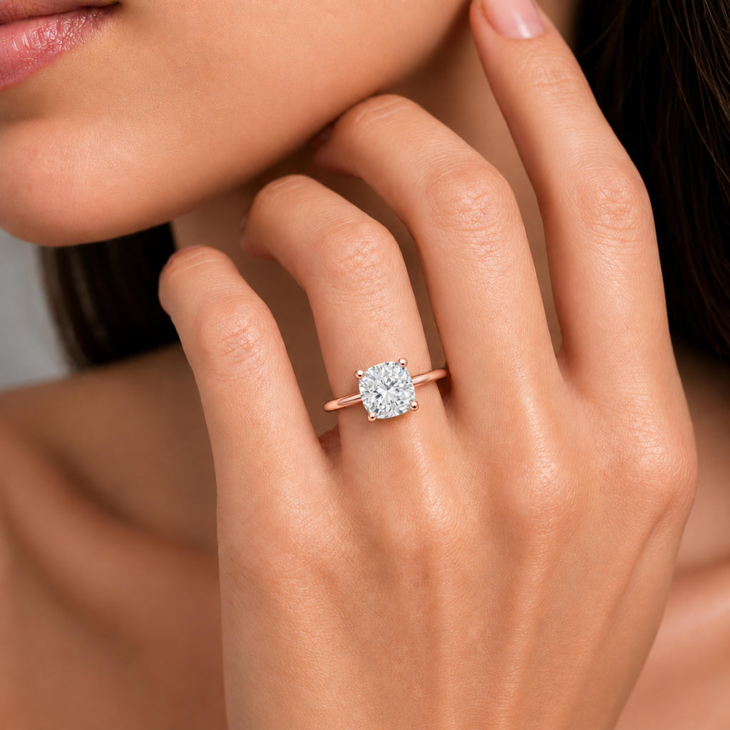 1-6 ctw Cushion Solitaire Engagement Ring