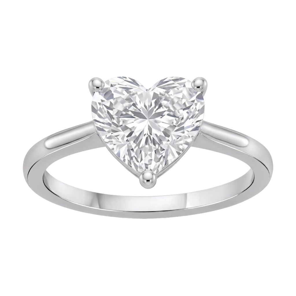 1-6 ctw Heart Solitaire Engagement Ring