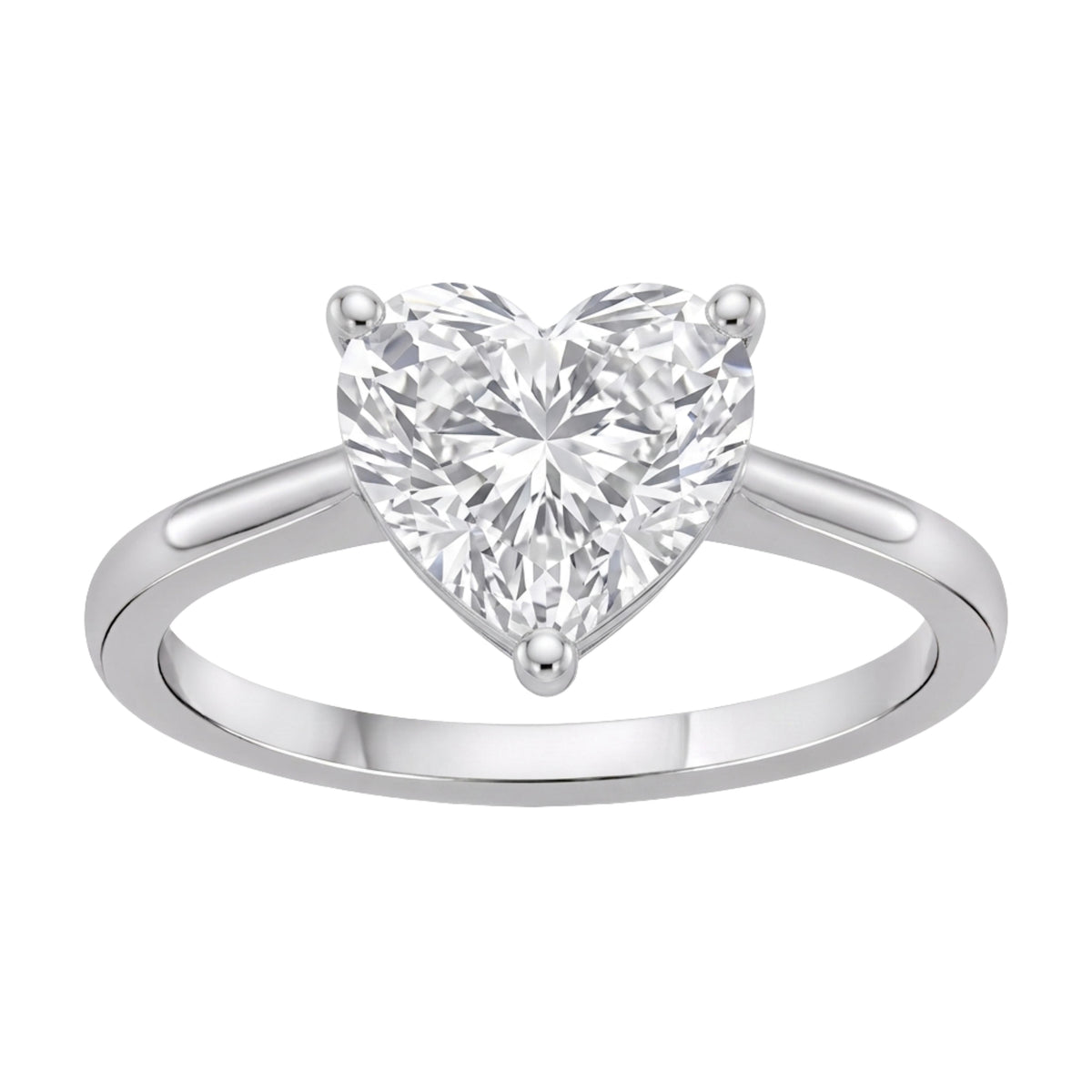 1-6 ctw Heart Solitaire Engagement Ring