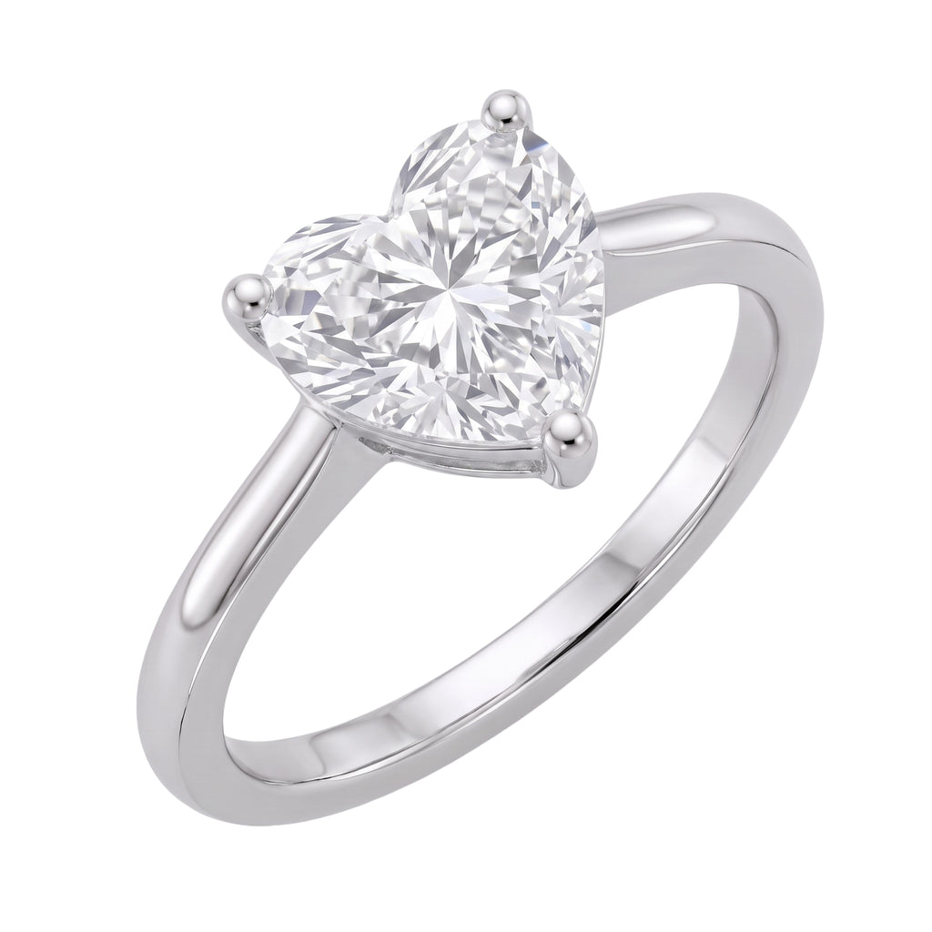 1-6 ctw Heart Solitaire Engagement Ring