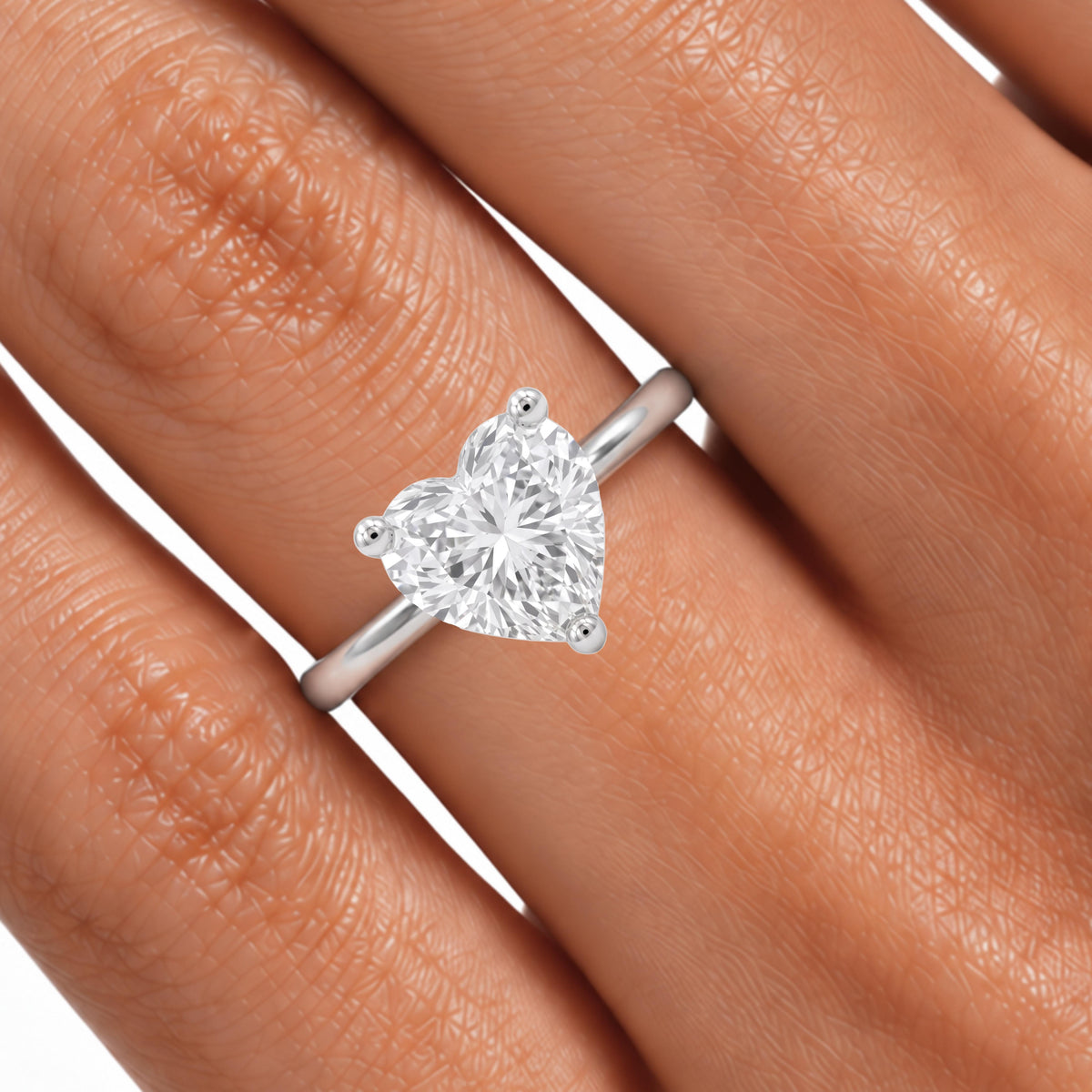 1-6 ctw Heart Solitaire Engagement Ring