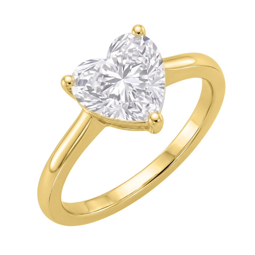 1-6 ctw Heart Solitaire Engagement Ring