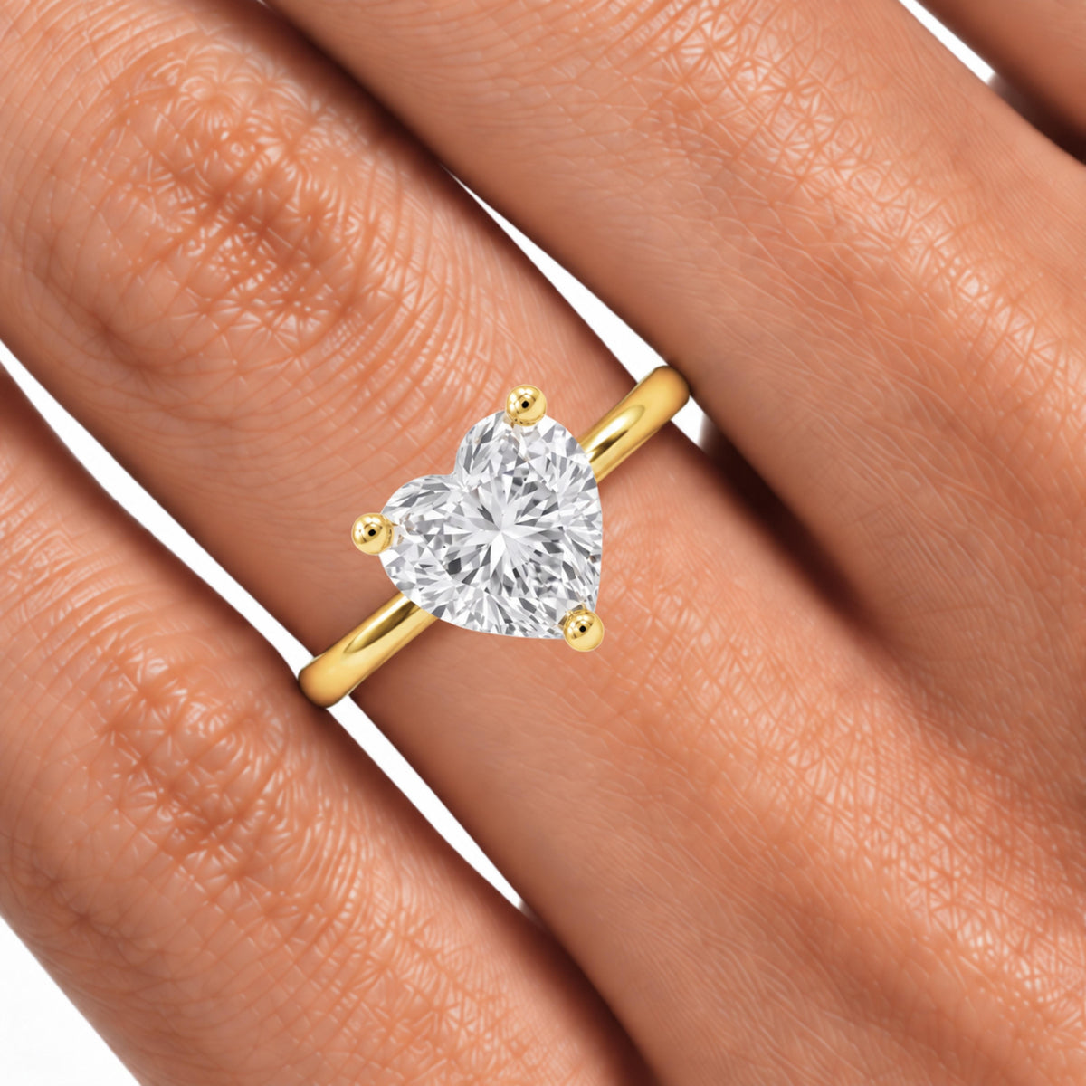 1-6 ctw Heart Solitaire Engagement Ring